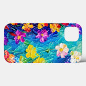Farbige Abstrakte Ölgemälde von Frühlingsblumen Case-Mate iPhone Hülle (Rückseite (Horizontal))