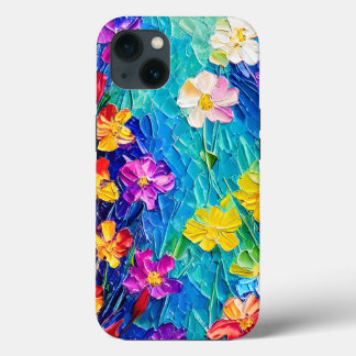 Farbige Abstrakte Ölgemälde von Frühlingsblumen Case-Mate iPhone Hülle