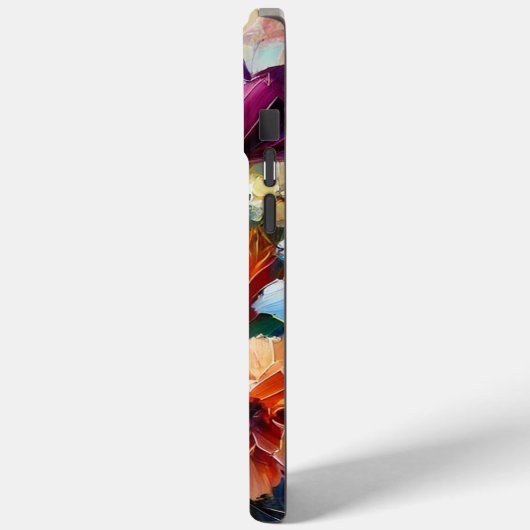 "Farbige Abstrakte Ölgemälde von Frühlingsblumen" Case-Mate iPhone Hülle (Rückseite / Links)