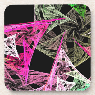 Farbige Abstrakte Origami Getränkeuntersetzer