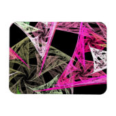 Farbige Abstrakte Origami Magnet (Horizontal)