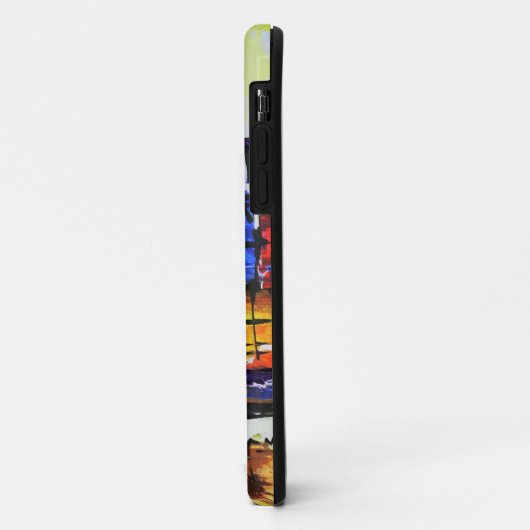 Farbige Abstrakte Originalkunst Case-Mate iPhone Hülle (Hinten/Links)