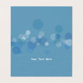 Farbige Abstrakte Owl Big Blue Eyes Circles Visitenkarten (Innenseite Aufgefaltet)