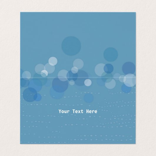 Farbige Abstrakte Owl Big Blue Eyes Circles Visitenkarten (Innenseite Aufgefaltet)