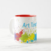 Farbige Abstrakte Paint Splash Tasse (Vorderseite Links)