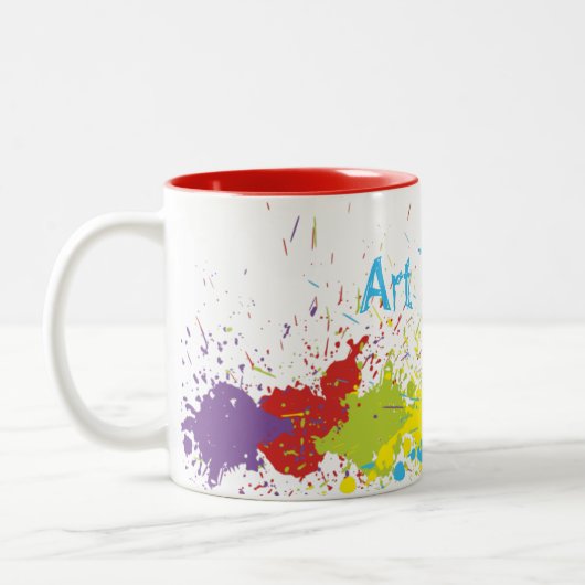 Farbige Abstrakte Paint Splash Tasse (Links)