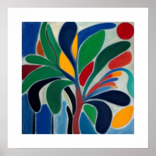 Farbige abstrakte Palme Poster (Vorne)