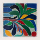 Farbige abstrakte Palme Puzzle (Horizontal)