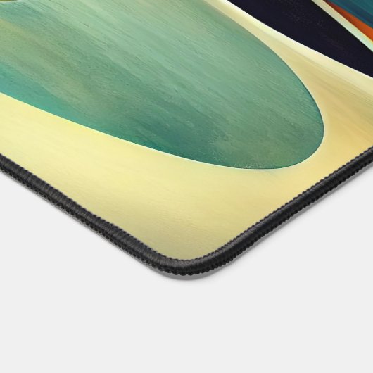 Farbige abstrakte Panoramalandschaft Monogramm Schreibtischunterlage (Ecke)