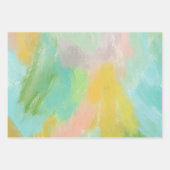 Farbige Abstrakte Pastellfarben Rosa Aquamarines B Geschenkpapier Set (Vorderseite 3)