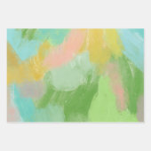 Farbige Abstrakte Pastellfarben Rosa Aquamarines B Geschenkpapier Set (Vorderseite 2)