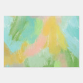 Farbige Abstrakte Pastellfarben Rosa Aquamarines B Geschenkpapier Set (Vorderseite)