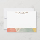 Farbige Abstrakte Personalisierte Namenskarte Dankeskarte (Vorderseite)