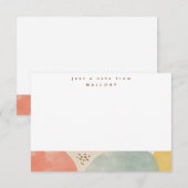 Farbige Abstrakte Personalisierte Namenskarte Dankeskarte (Vorne/Hinten)