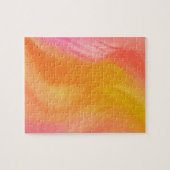 Farbige Abstrakte Pinselstriche Gradient Ombre Puzzle (Horizontal)