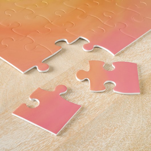 Farbige Abstrakte Pinselstriche Gradient Ombre Puzzle (Seite)