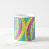 Farbige Abstrakte Pinselstriche Tasse (Mittel)