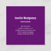 Farbige Abstrakte Plätze und Formen Quadratische Visitenkarte (Rückseite)