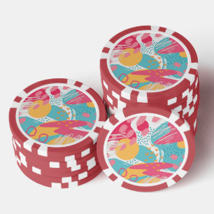 Farbige Abstrakte Pokerchips