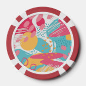 Farbige Abstrakte Pokerchips (Rückseite)