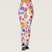 Farbige Abstrakte Polka-Punkte Leggings (Rückseite)