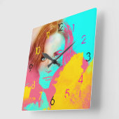 Farbige Abstrakte Pop Frau, Uhr am Platz (Winkel)