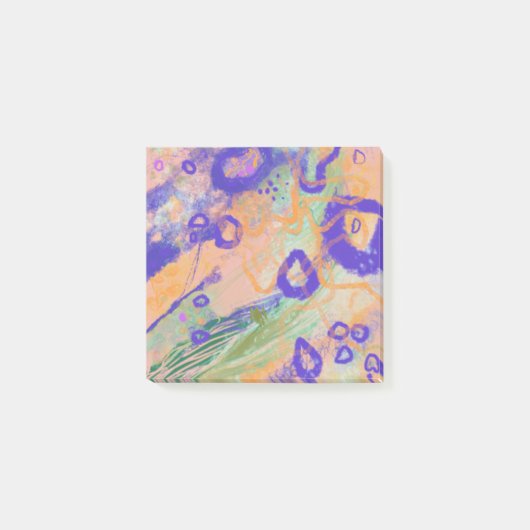 Farbige abstrakte Post-It-Notes Post-it Klebezettel (Vorderseite)