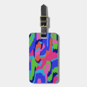 Farbige Abstrakte Printmedien in Retro-Farben Gepäckanhänger (Vorderseite vertikal)