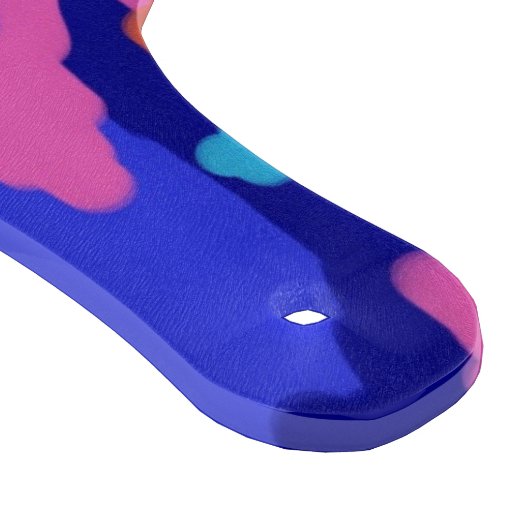 Farbige Abstrakte Printmedien in Retro-Farben Schneidebrett (Ecke)