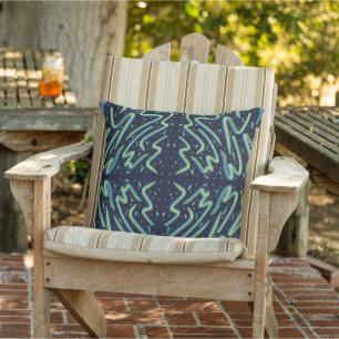 Farbige abstrakte psychedelische strähnige spitze kissen
