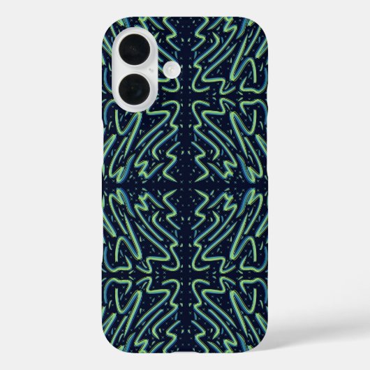 Farbige abstrakte psychedelische Stringy Pointed K Case-Mate iPhone Hülle (Rückseite)