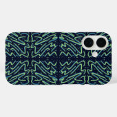 Farbige abstrakte psychedelische Stringy Pointed K Case-Mate iPhone Hülle (Rückseite (Horizontal))