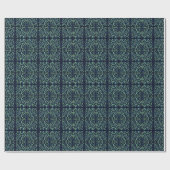 Farbige abstrakte psychedelische Stringy Pointed K Geschenkpapier (Flach)
