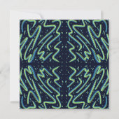 Farbige abstrakte psychedelische Stringy Pointed K Karte (Vorderseite)