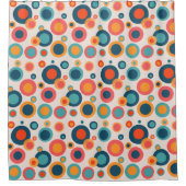 Farbige Abstrakte Punkte Duschvorhang (Vorderseite)