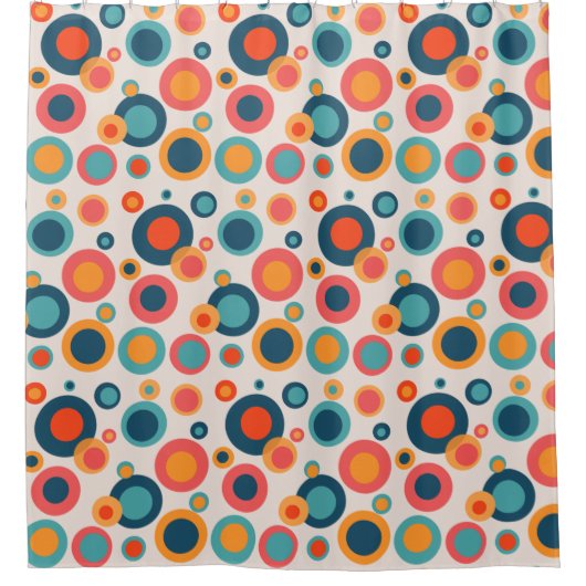 Farbige Abstrakte Punkte Duschvorhang (Vorderseite)