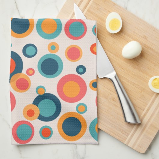 Farbige Abstrakte Punkte Geschirrtuch (Viertel Falte)