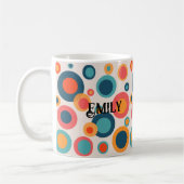 Farbige Abstrakte Punkte Kaffeetasse (Links)