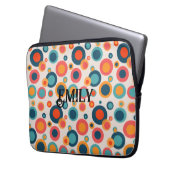 Farbige Abstrakte Punkte Laptopschutzhülle (Vorderseite Links)