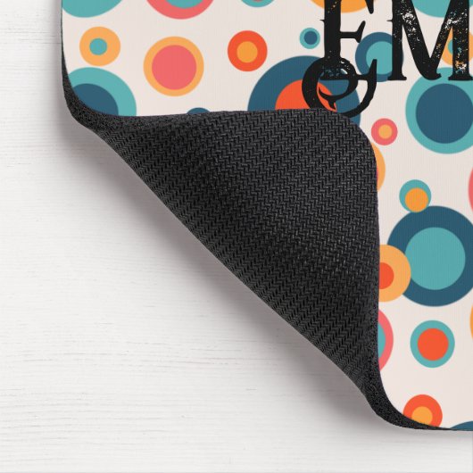 Farbige Abstrakte Punkte Mousepad (Ecke)