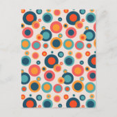 Farbige Abstrakte Punkte Postkarte (Vorderseite)