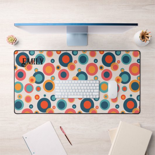 Farbige Abstrakte Punkte Schreibtischunterlage (Büro 1)