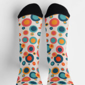 Farbige Abstrakte Punkte Socken (Oben)