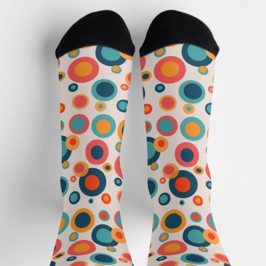 Farbige Abstrakte Punkte Socken (Oben)