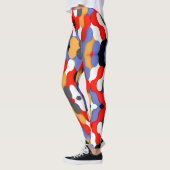 Farbige abstrakte Puzzle-Muster Leggings (Links)