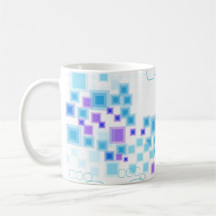 Farbige Abstrakte Quadrate, Boxen und Diamanten Kaffeetasse