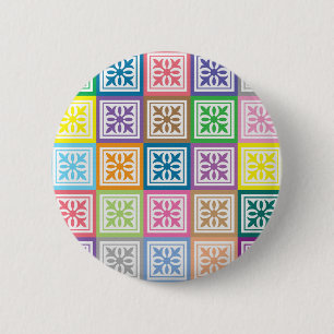 Farbige abstrakte Quadrate Button