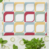 Farbige Abstrakte Quadrate Retro Muster Geschirrtuch (Gefaltet)