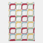 Farbige Abstrakte Quadrate Retro Muster Geschirrtuch (Vertikal)