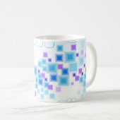 Farbige Abstrakte Quadrate und Boxen Kaffeetasse (VorderseiteRechts)